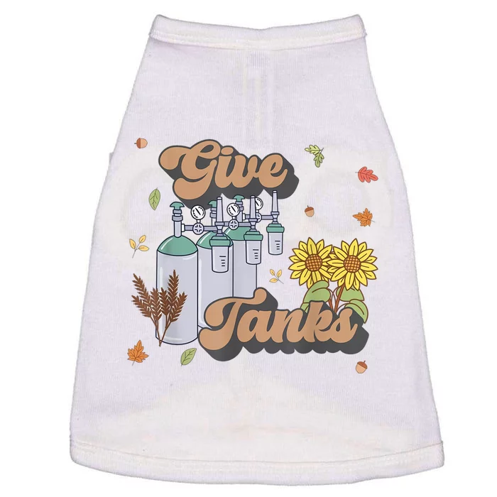 Respiratory Therapist Thanksgiving RT Nurse Super Tankful Doggie Tank