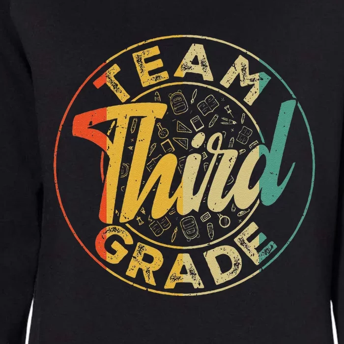 Retro Team Third Grade Back To School First Day Of School Womens California Wash Sweatshirt