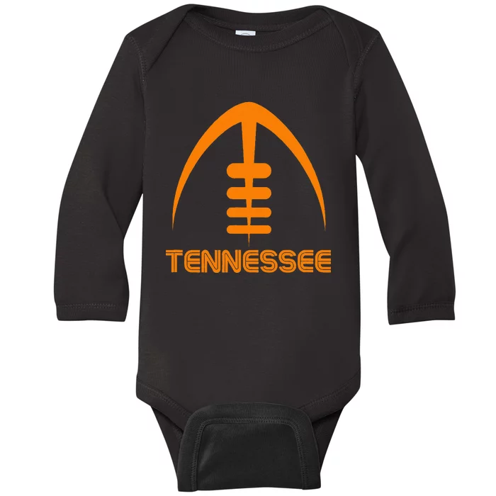 Retro Tennessee Tn Orange Vintage Design Classic Tennessee Baby Long Sleeve Bodysuit