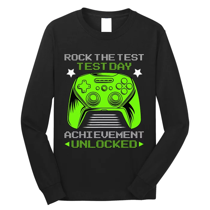 Rock The Test Teacher Test Day Testing Day Teacher student Long Sleeve Shirt