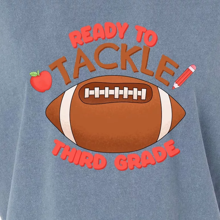 Ready To Tackle 3rd Grade Football First Day School Garment-Dyed Women's Muscle Tee