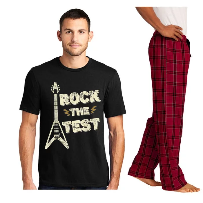 Rock The Test Guitar Teacher Test Day Testing Day Teacher Pajama Set