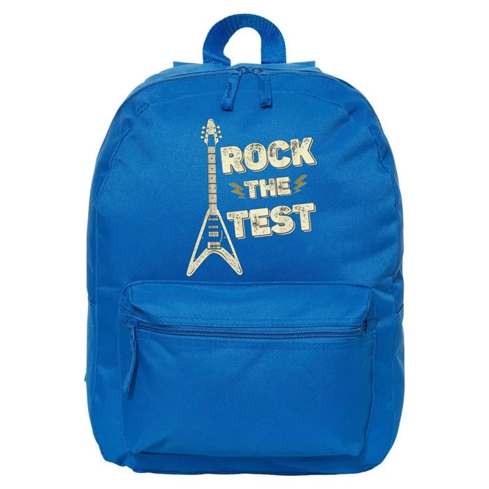 Rock The Test Guitar Teacher Test Day Testing Day Teacher 16 in Basic Backpack