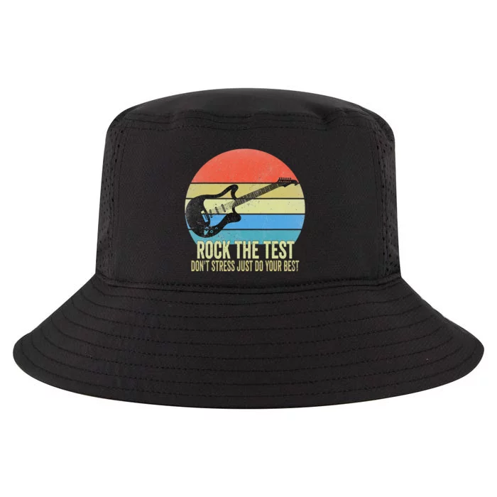 Rock The Test Dont Stress Test Day Funny Teacher day Cool Comfort Performance Bucket Hat