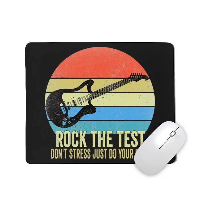 Rock The Test Dont Stress Test Day Funny Teacher day Mousepad