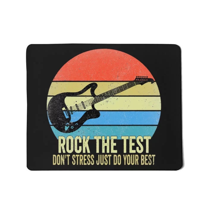 Rock The Test Dont Stress Test Day Funny Teacher day Mousepad