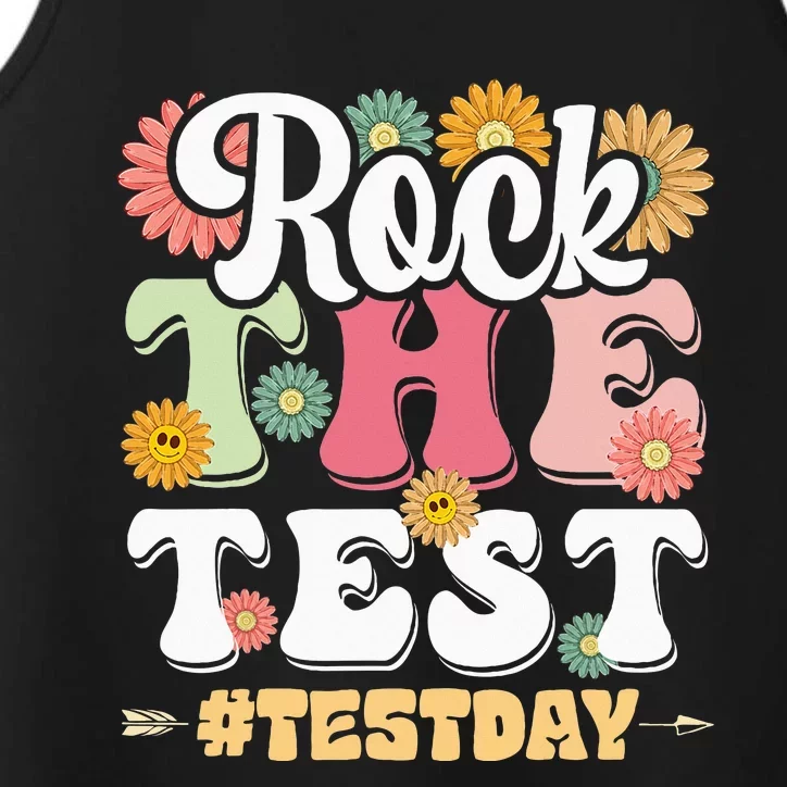 Rock The Test Testing Day Groovy Motivational Teacher Performance Tank