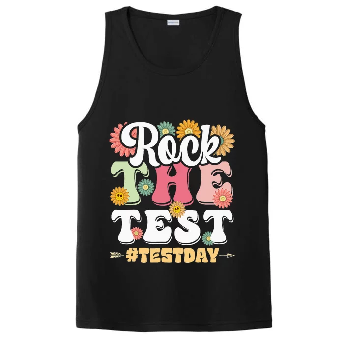 Rock The Test Testing Day Groovy Motivational Teacher Performance Tank