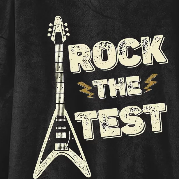 Rock The Test Dont Stress Test Day Funny Teacher day Hooded Wearable Blanket