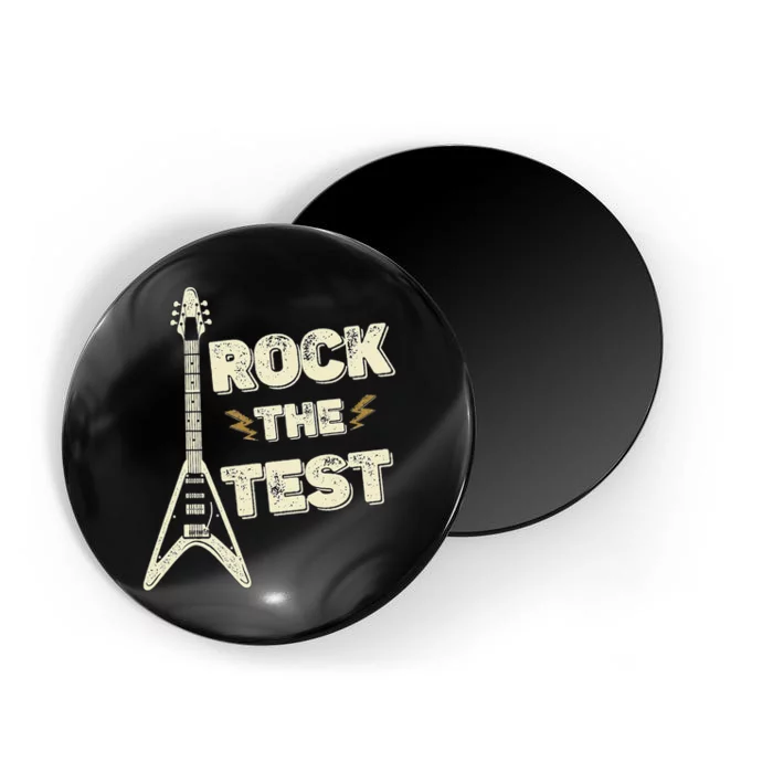 Rock The Test Dont Stress Test Day Funny Teacher day Magnet