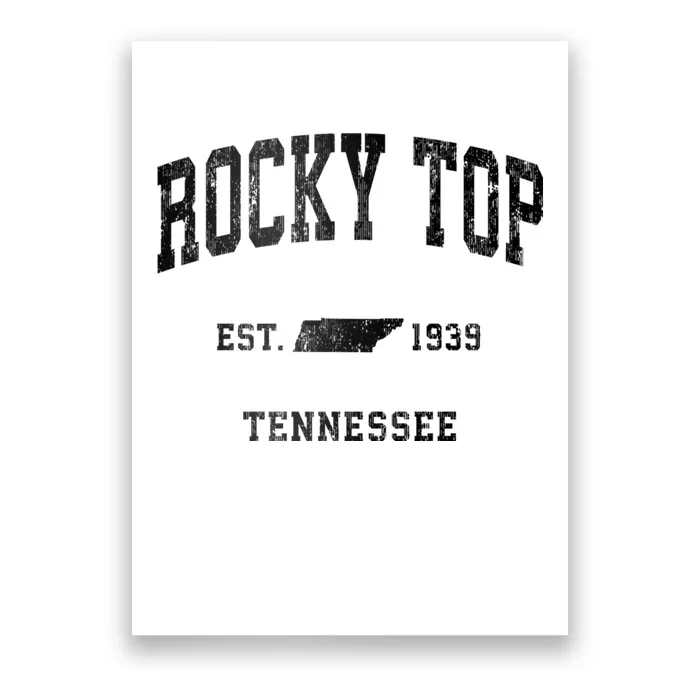 Rocky Top Tennessee Tn Vintage Established Athletic Sports Design Poster