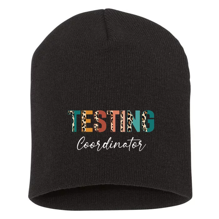 Rock The Test Dont Stress Test Day Funny Teacher day Short Acrylic Beanie