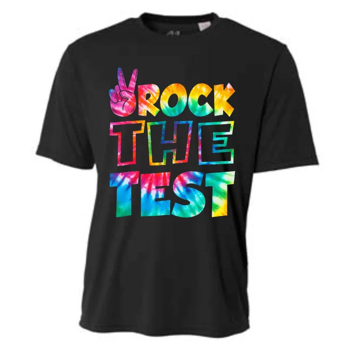 Rock The Test Testing Day Retro Motivational Teacher Student Cooling Performance Crew T-Shirt