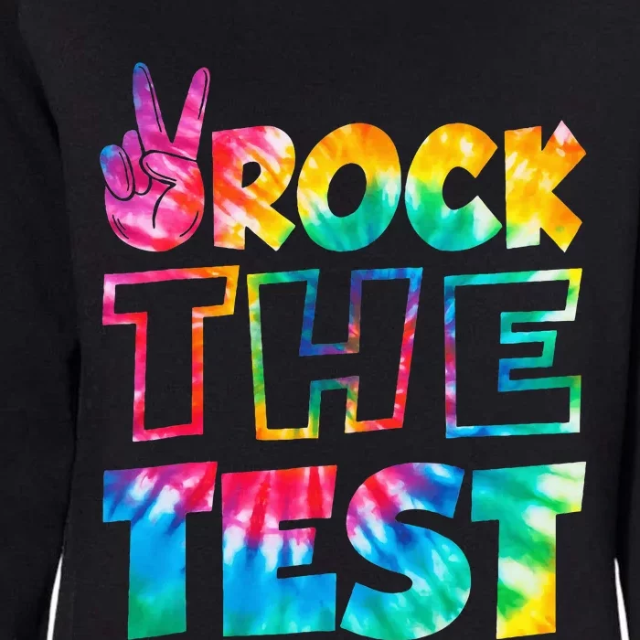 Rock The Test Testing Day Retro Motivational Teacher Student Womens California Wash Sweatshirt