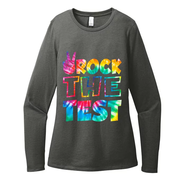 Rock The Test Testing Day Retro Motivational Teacher Student Womens CVC Long Sleeve Shirt