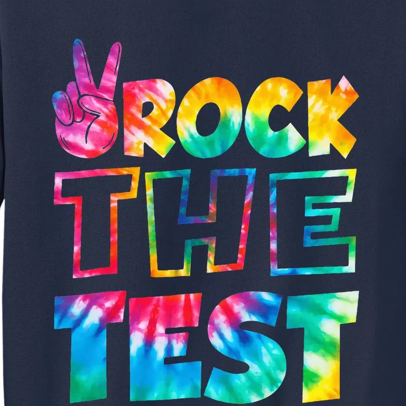 Rock The Test Testing Day Retro Motivational Teacher Student Sweatshirt