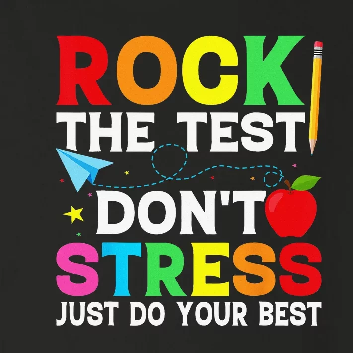 Rock The Test Testing Day Retro Motivational Teacher Student Toddler Long Sleeve Shirt