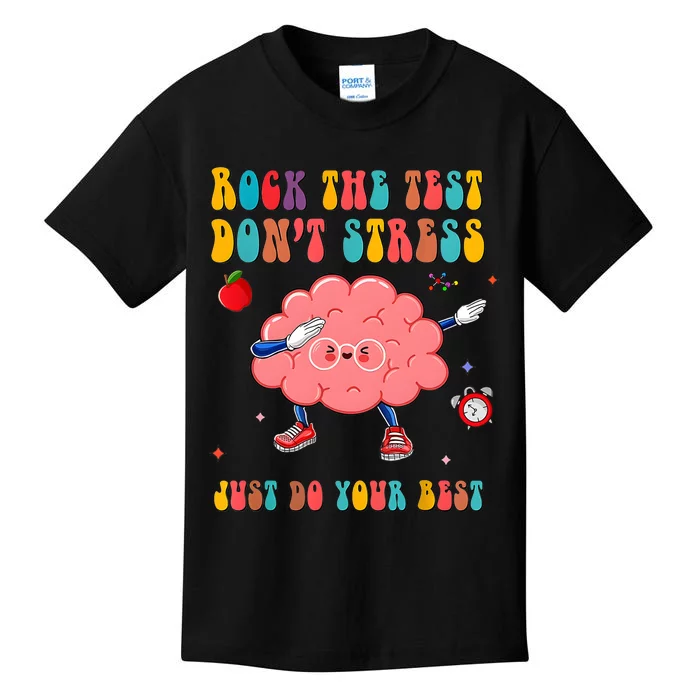 Rock The Test DonT Stress Just Do Your Best Funny Testing Day Kids T-Shirt