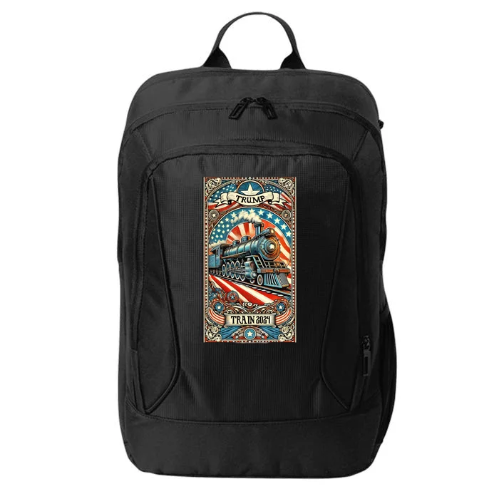 Retro Trump Tarot Card 2024 City Backpack