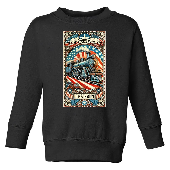 Retro Trump Tarot Card 2024 Toddler Sweatshirt