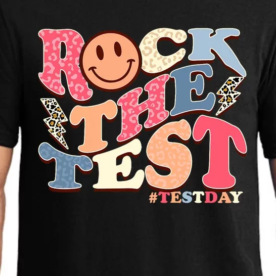 Rock The Test Testing Day Retro Motivational Teacher Student Pajama Set