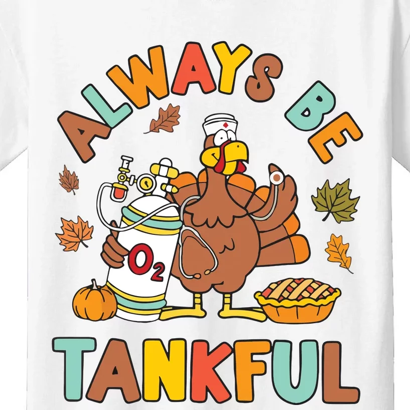 Respiratory Therapist Thanksgiving Nurse Autumn Fall Turkey Kids T-Shirt