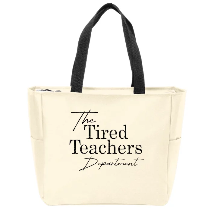 Retro The Tired Teachers Department Teacher Appreciation Day Zip Tote Bag