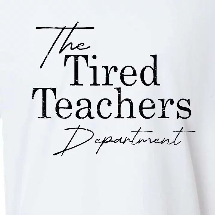 Retro The Tired Teachers Department Teacher Appreciation Day Sueded Cloud Jersey T-Shirt