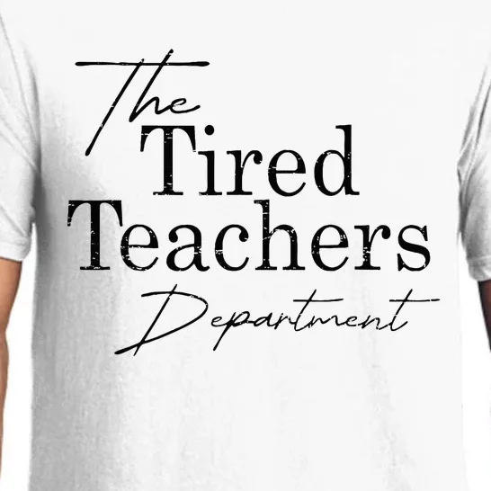 Retro The Tired Teachers Department Teacher Appreciation Day Pajama Set