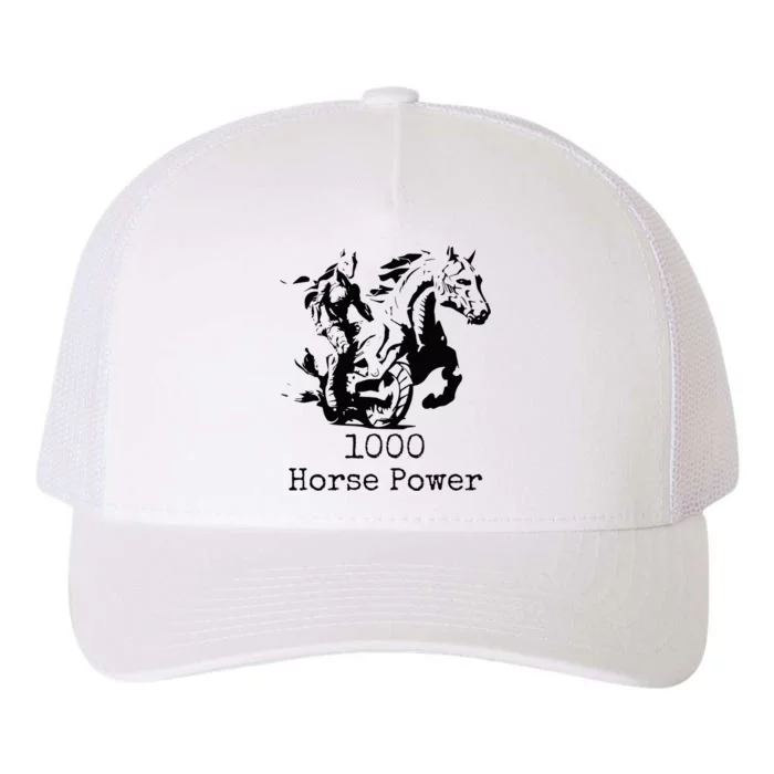 Ride the Thunder 1000 Horse Power funny racing Yupoong Adult 5-Panel Trucker Hat