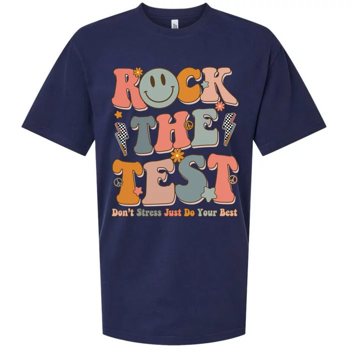 Rock The Test Dont Stress Just Do Your Best Teacher Retro Sueded Cloud Jersey T-Shirt