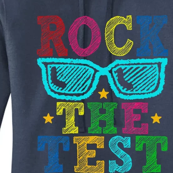 Rock The Test Testing Day Teacher Women's Pullover Hoodie