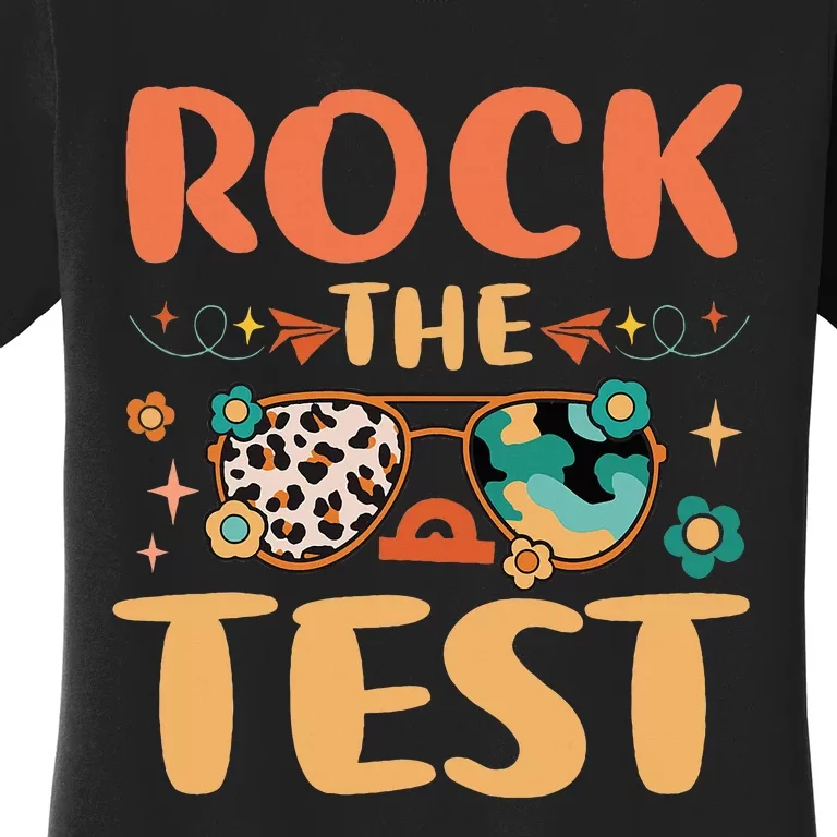 Rock The Test Dont Stress Testing Day Teachers Students Women's T-Shirt