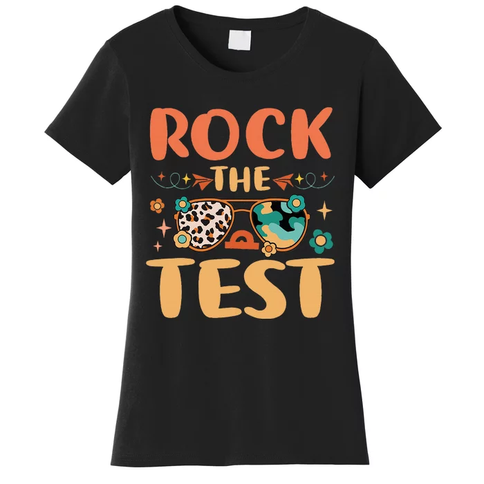 Rock The Test Dont Stress Testing Day Teachers Students Women's T-Shirt