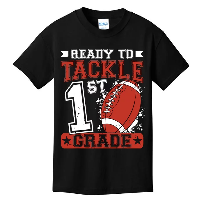 Ready To Tackle 1st Grade Football First Day Kids T-Shirt