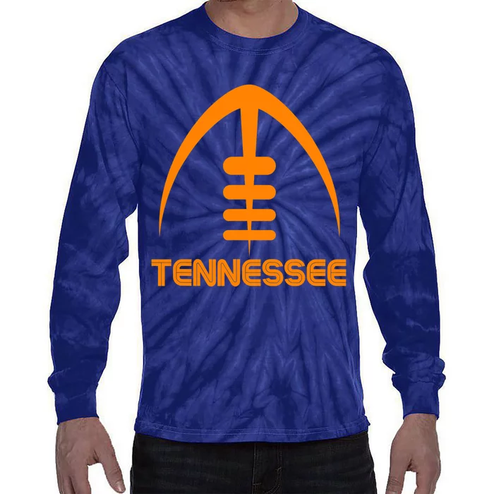 Retro Tennessee TN Orange Vintage Design Classic Tennessee Tie-Dye Long Sleeve Shirt