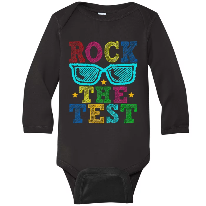 Rock The Test Testing Day Baby Long Sleeve Bodysuit