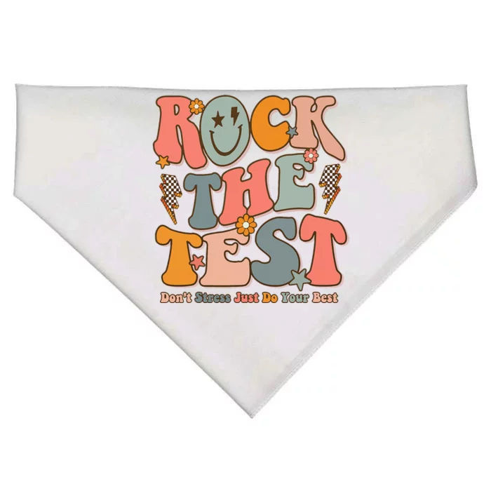 Rock The Test Testing Day DonT Stress Do Your Best Test Day USA-Made Doggie Bandana