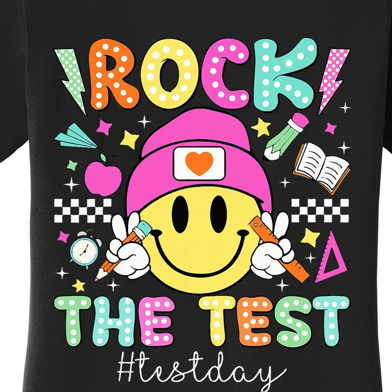 Rock The Test Testing Day Motivational Teachers Students Women's T-Shirt