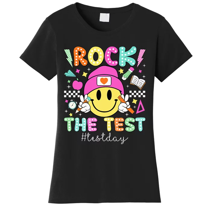 Rock The Test Testing Day Motivational Teachers Students Women's T-Shirt