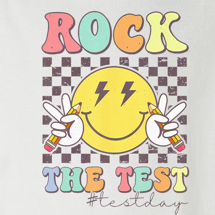 Rock The Test Testing Day Retro Motivational Teacher Student Toddler Long Sleeve Shirt