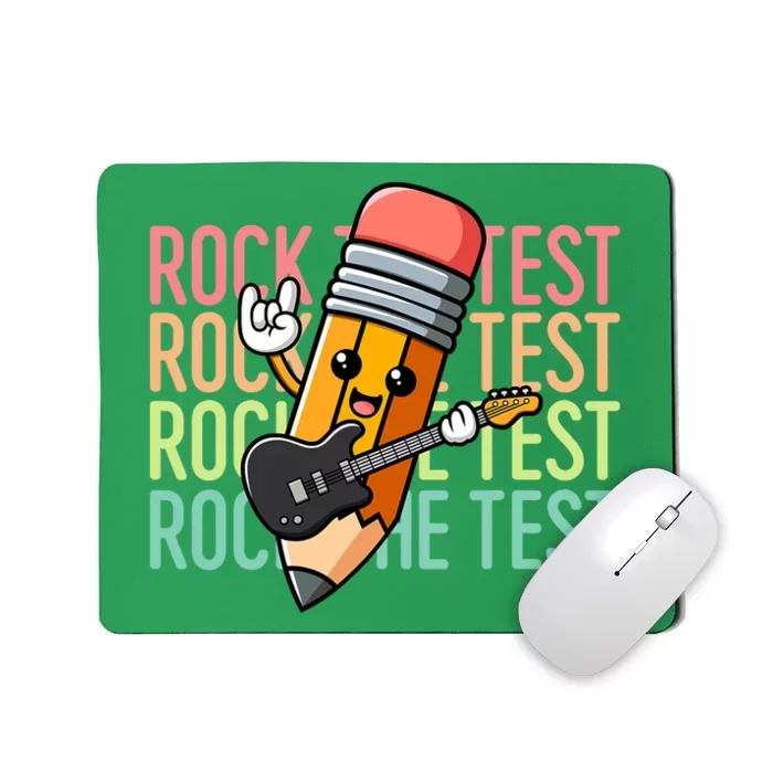 Rock The Test Day Teacher Testing Day Mousepad