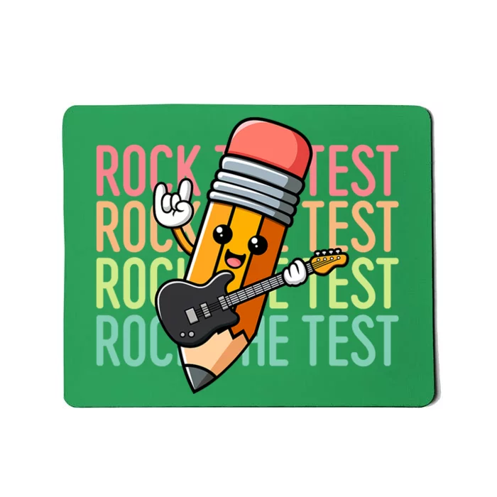 Rock The Test Day Teacher Testing Day Mousepad