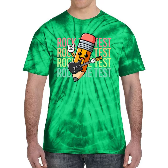 Rock The Test Day Teacher Testing Day Tie-Dye T-Shirt