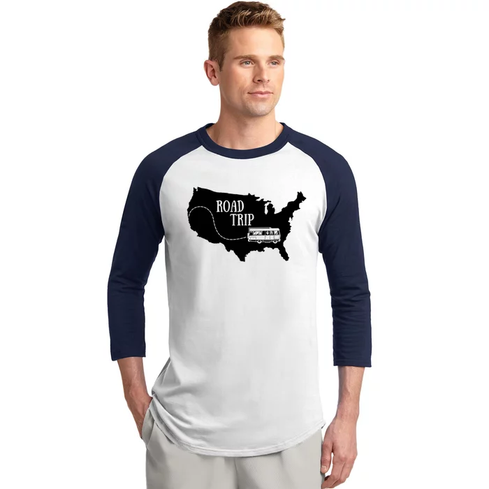 Road Trip Travel Camping Family Vacation Great Gift Baseball Sleeve Shirt