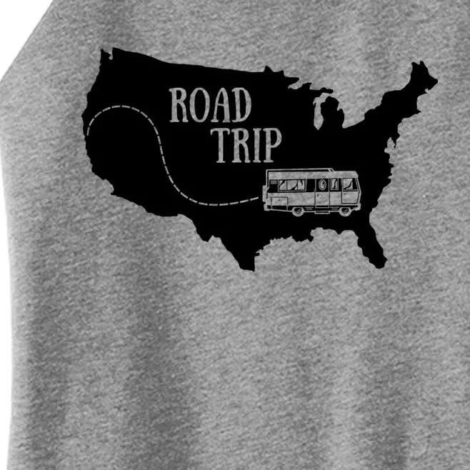 Road Trip Travel Camping Family Vacation Great Gift Women’s Perfect Tri Rocker Tank