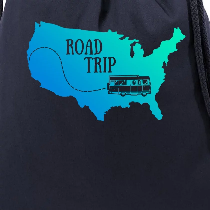 Road Trip Travel Camping Family Vacation Funny Gift Drawstring Bag