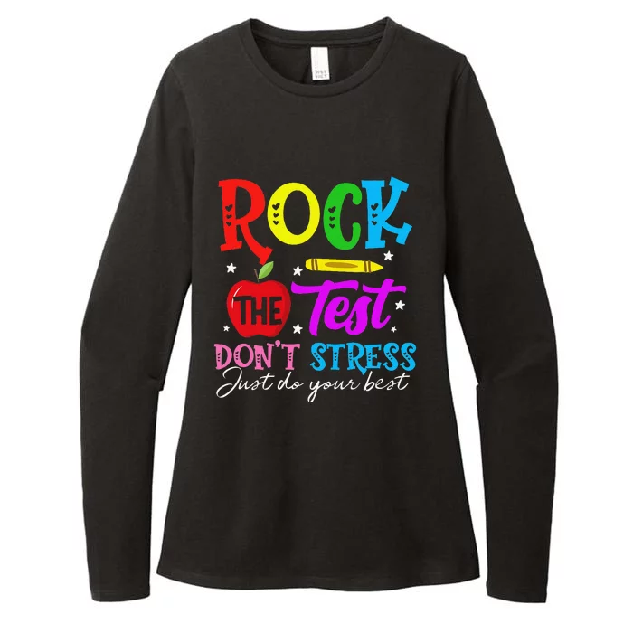 Rock The Test DonT Stress Just Do Your Best Teacher Womens CVC Long Sleeve Shirt