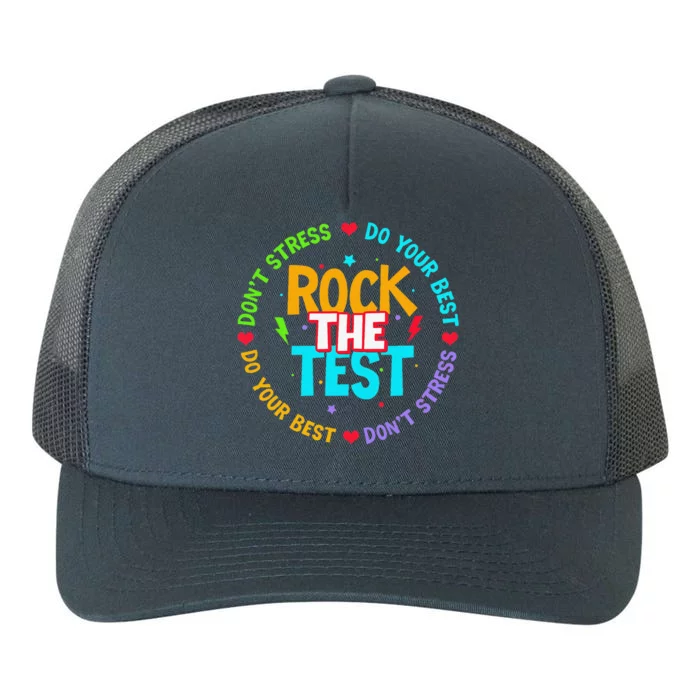 Rock The Test Dont Stress Testing Day For Teacher Yupoong Adult 5-Panel Trucker Hat