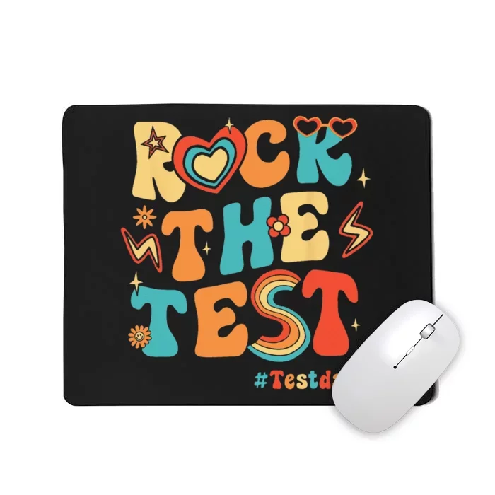 Rock The Test Groovy Motivational Teacher Testing Mousepad